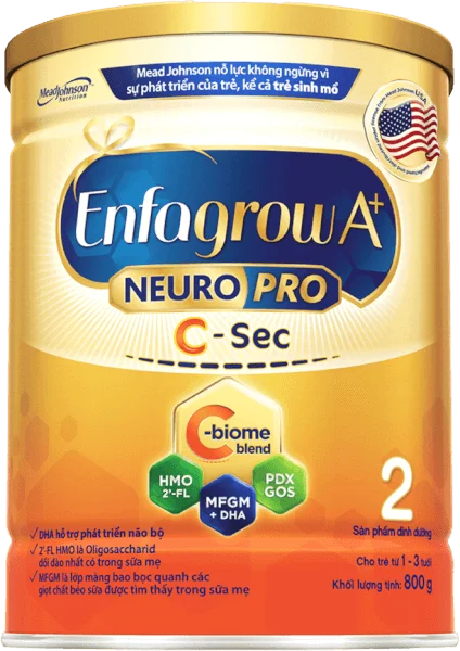Sữa Enfagrow A+ NeuroPro 2 C-Sec 800g (1-3 tuổi)