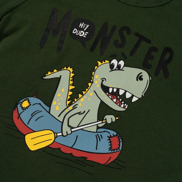 Bộ bé trai ngắn Animo Easy HN0425017 (1-4Y,Lục-kem,DD02)