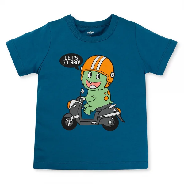 Bộ bé trai ngắn Animo Easy HN0425014 (1-4Y,Dương-xám,TT02)