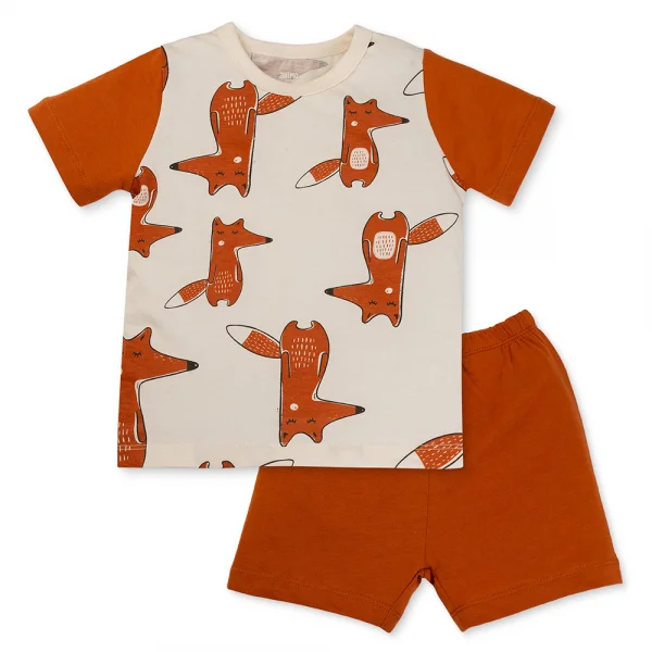 Bộ bé trai ngắn Animo Easy HN0325037 (1-4Y,Kem-cam,TT04)