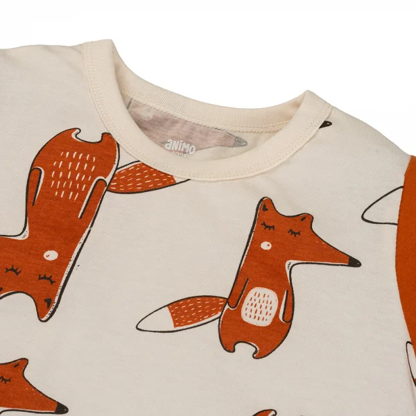 Bộ bé trai ngắn Animo Easy HN0325037 (1-4Y,Kem-cam,TT04)