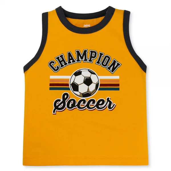 Bộ bé trai sát nách Animo Easy HN0325004 (1-4Y,Vàng-xám,TT02)