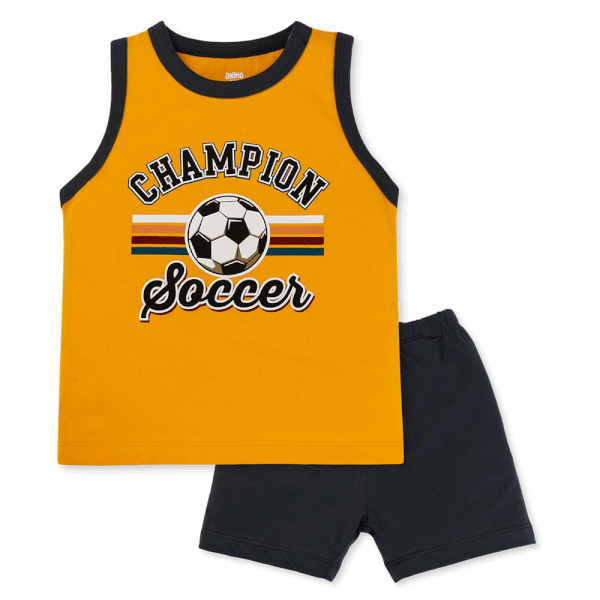 Bộ bé trai sát nách Animo Easy HN0325004 (1-4Y,Vàng-xám,TT02)