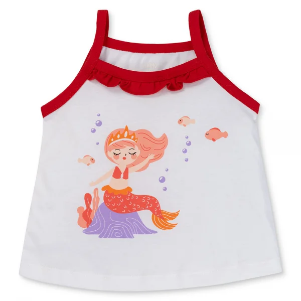 Bộ bé gái ngắn Animo Easy TX0325023 (1-4Y,Trắng-đỏ,TT02)