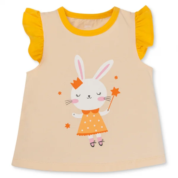 Bộ bé gái ngắn Animo Easy TX0325018 (1-4Y,Kem-vàng,TT02)