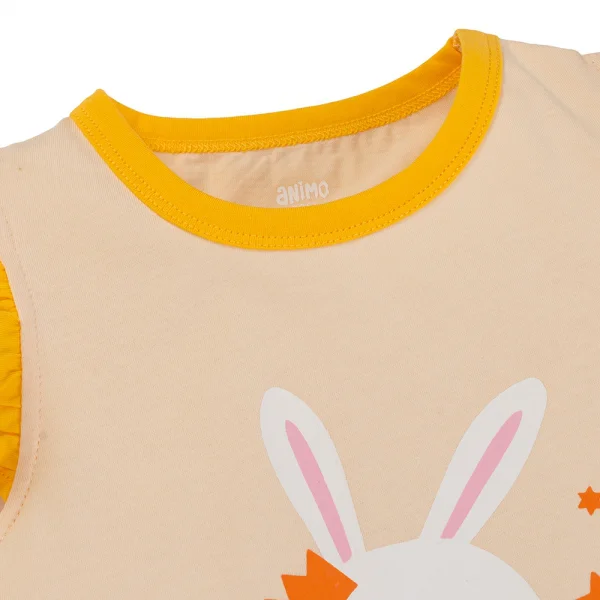 Bộ bé gái ngắn Animo Easy TX0325018 (1-4Y,Kem-vàng,TT02)