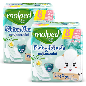Quà tặng khi mua Combo 2 Băng vệ sinh Molped Kháng Khuẩn 8 miếng