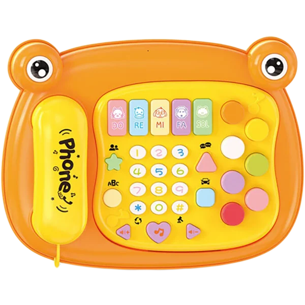 Điện thoại bàn chú ếch dễ thương kèm đèn nhạc vui nhộn CY627735 C412 (Cam)