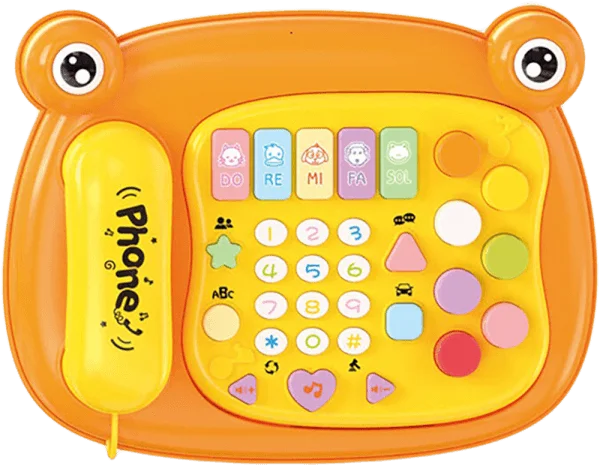 Điện thoại bàn chú ếch dễ thương kèm đèn nhạc vui nhộn CY627735 C412 (Cam)