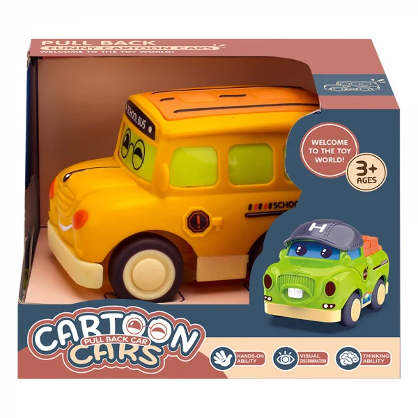 Xe chạy trớn hoạt hình đội nón mặt cười dễ thương RFD619772 C412 (Vàng)