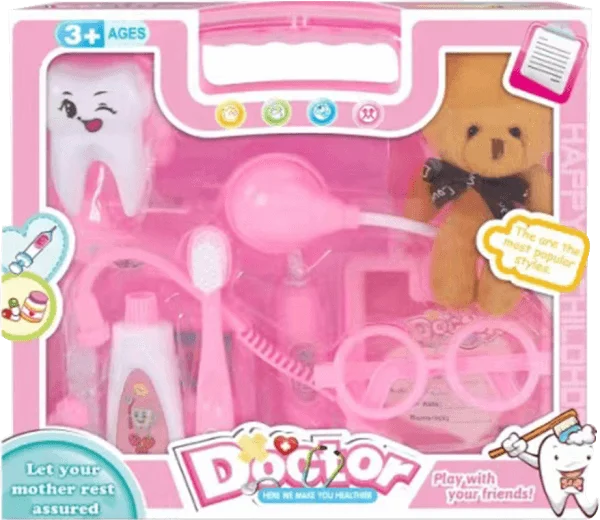 Vali nhập vai nha sĩ kèm gấu con HW24152556 C412 (Hồng)