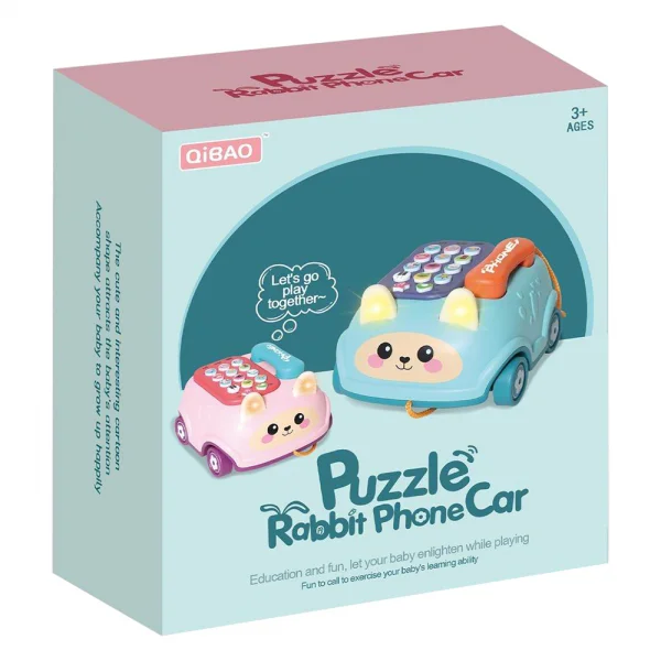 Xe điện thoại bàn hình thỏ phát nhạc dễ thương HW23177985 C412 (Xanh dương)