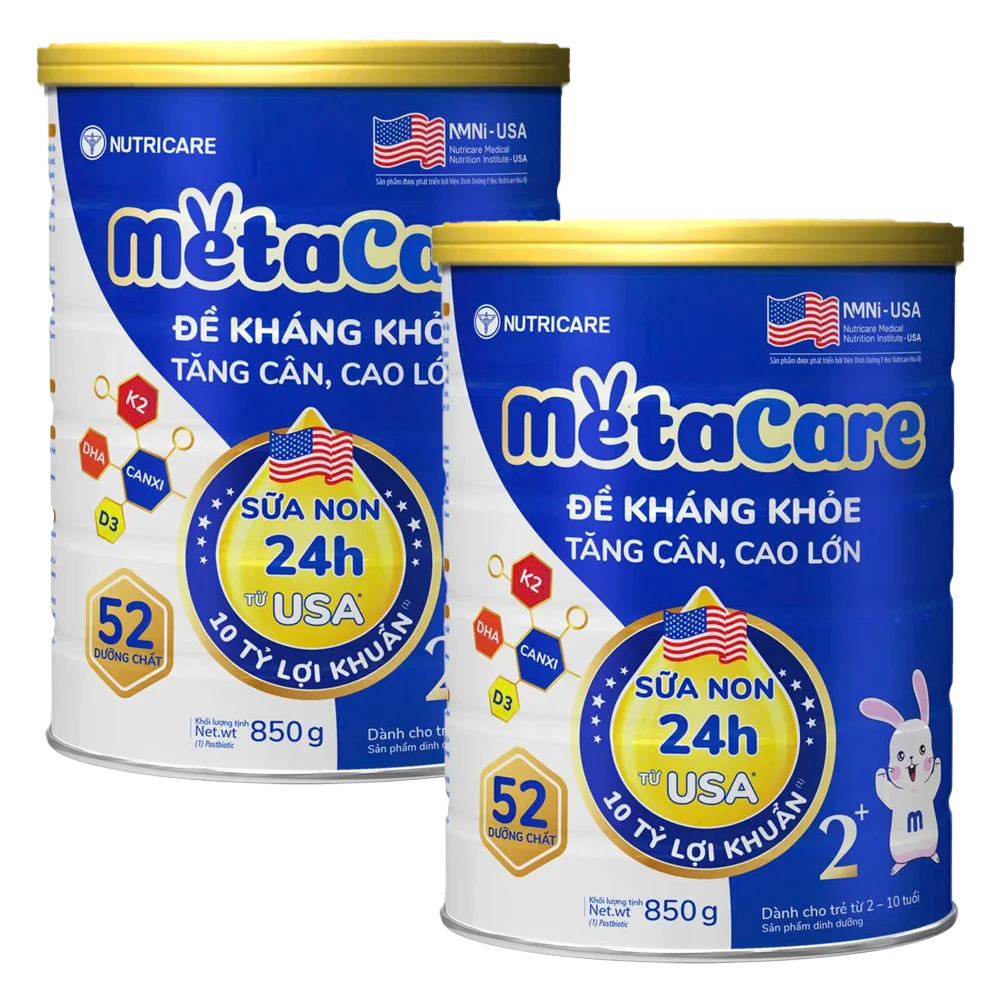 Combo 2 Sữa Metacare Eco 2+ 850g (2-10 tuổi)