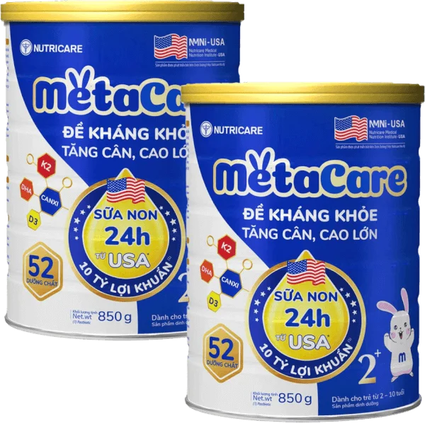 Combo 2 Sữa Metacare Eco 2+ 850g (2-10 tuổi)