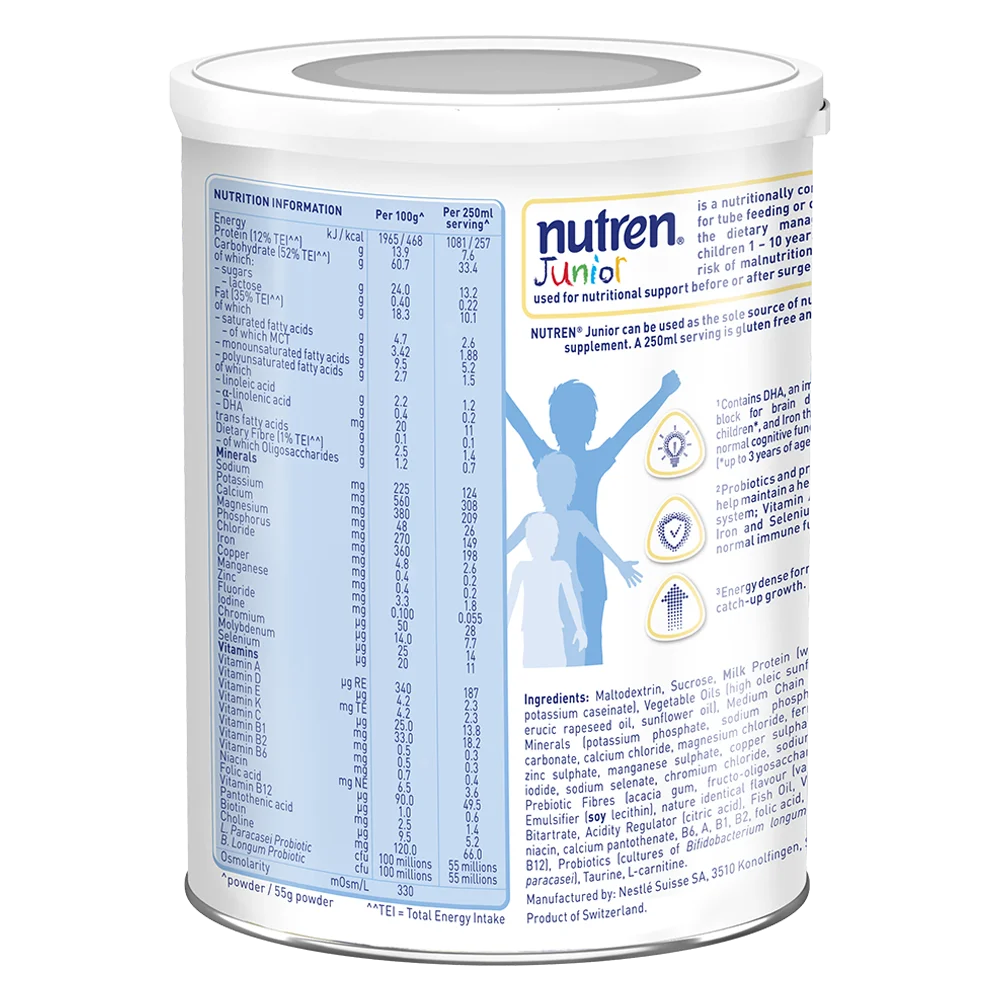 Combo 6 lon Thực phẩm dinh dưỡng Nutren Junior 400g (1-10 tuổi)