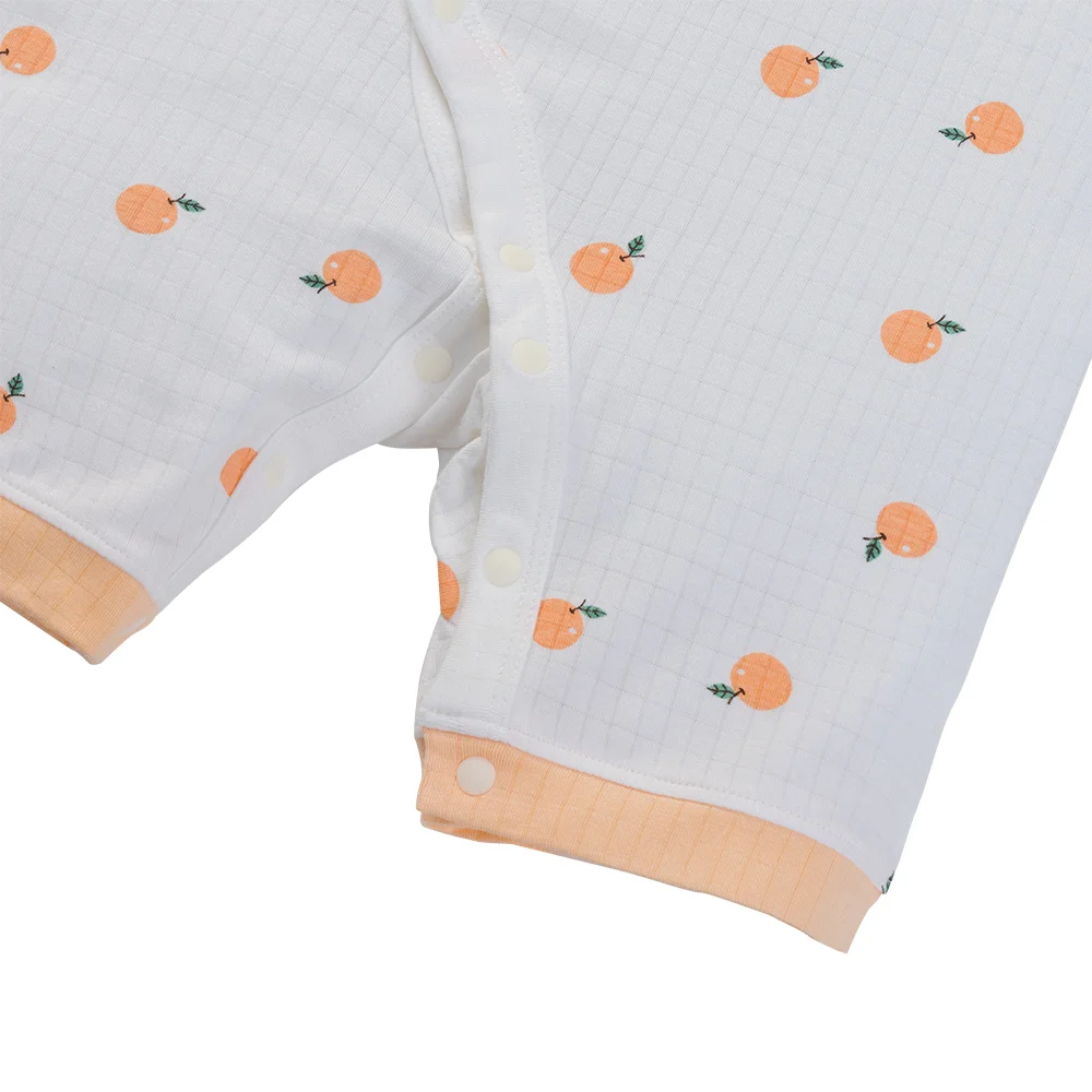 Set 2 bodysuit rayon chống muỗi đùi Animo VD0425035 (0-12M,Cam-trắng,TT06)