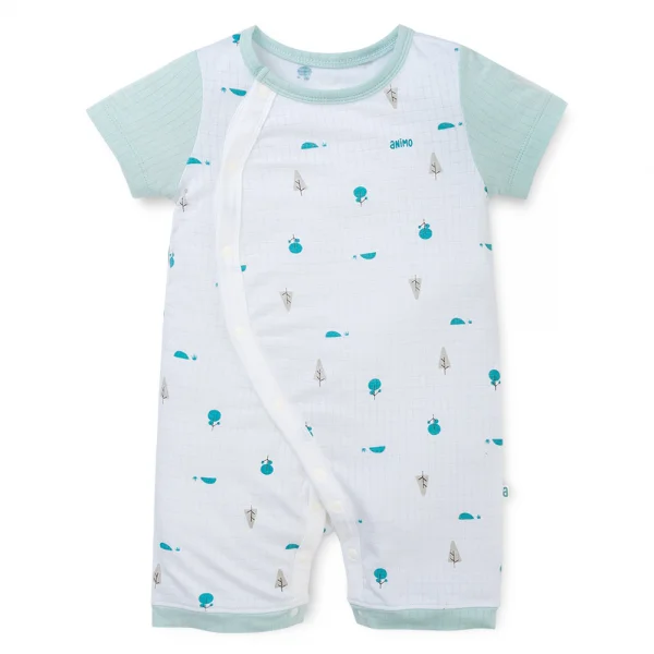Set 2 bodysuit rayon chống muỗi đùi Animo VD0425034 (0-12M,Ngọc-trắng,TT06)
