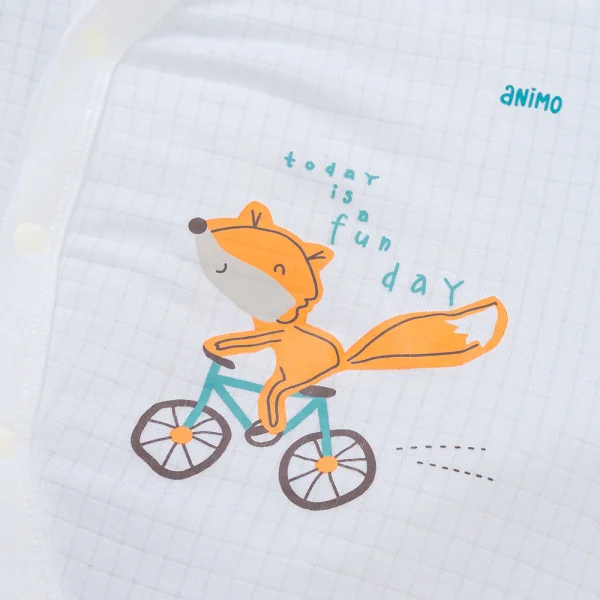 Set 2 bodysuit rayon chống muỗi đùi Animo VD0425034 (0-12M,Ngọc-trắng,TT06)