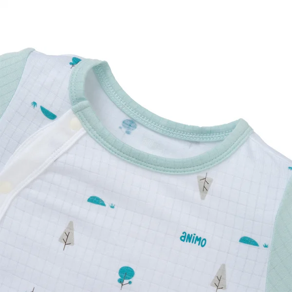 Set 2 bodysuit rayon chống muỗi đùi Animo VD0425034 (0-12M,Ngọc-trắng,TT06)