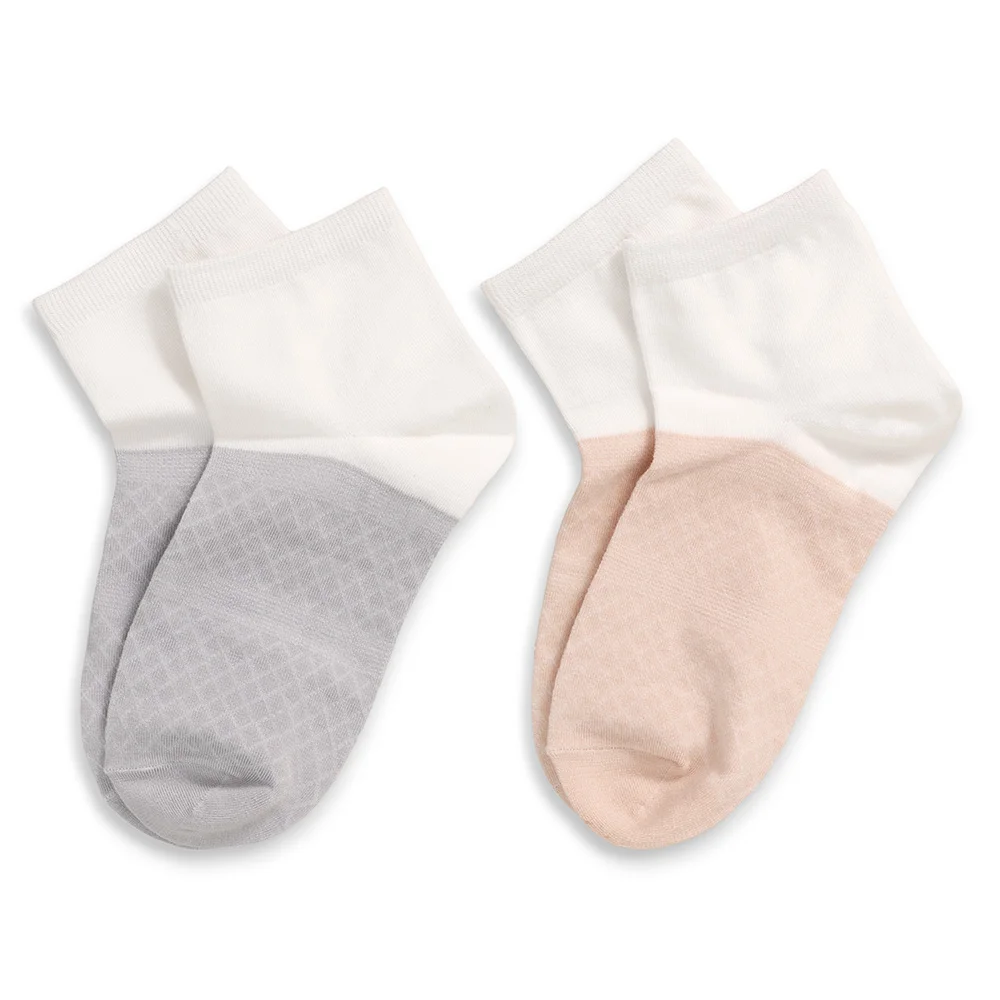 Combo 2 Set 2 đôi vớ cho mẹ cổ trung sợi tre Animo XVV1024066 (Free size,Nhiều màu)