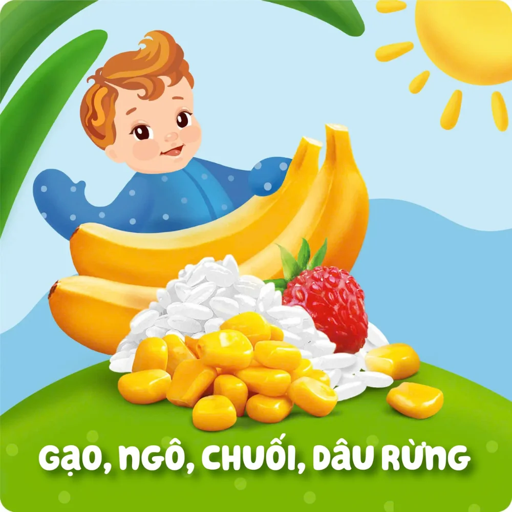 Thực phẩm bổ sung sữa ngày vị gạo, ngô chuối và dâu rừng Agusha 200ml