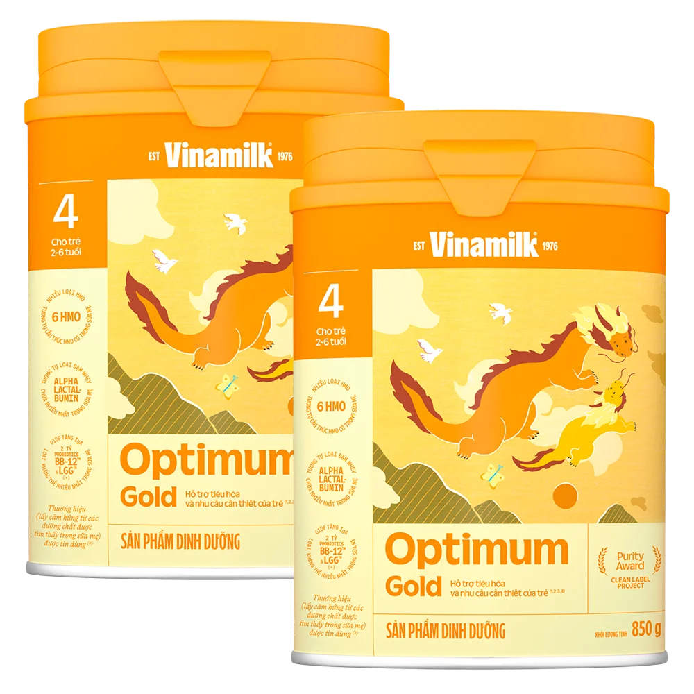 Combo 2 Sữa Vinamilk Optimum Gold 4 850g (2-6 tuổi)