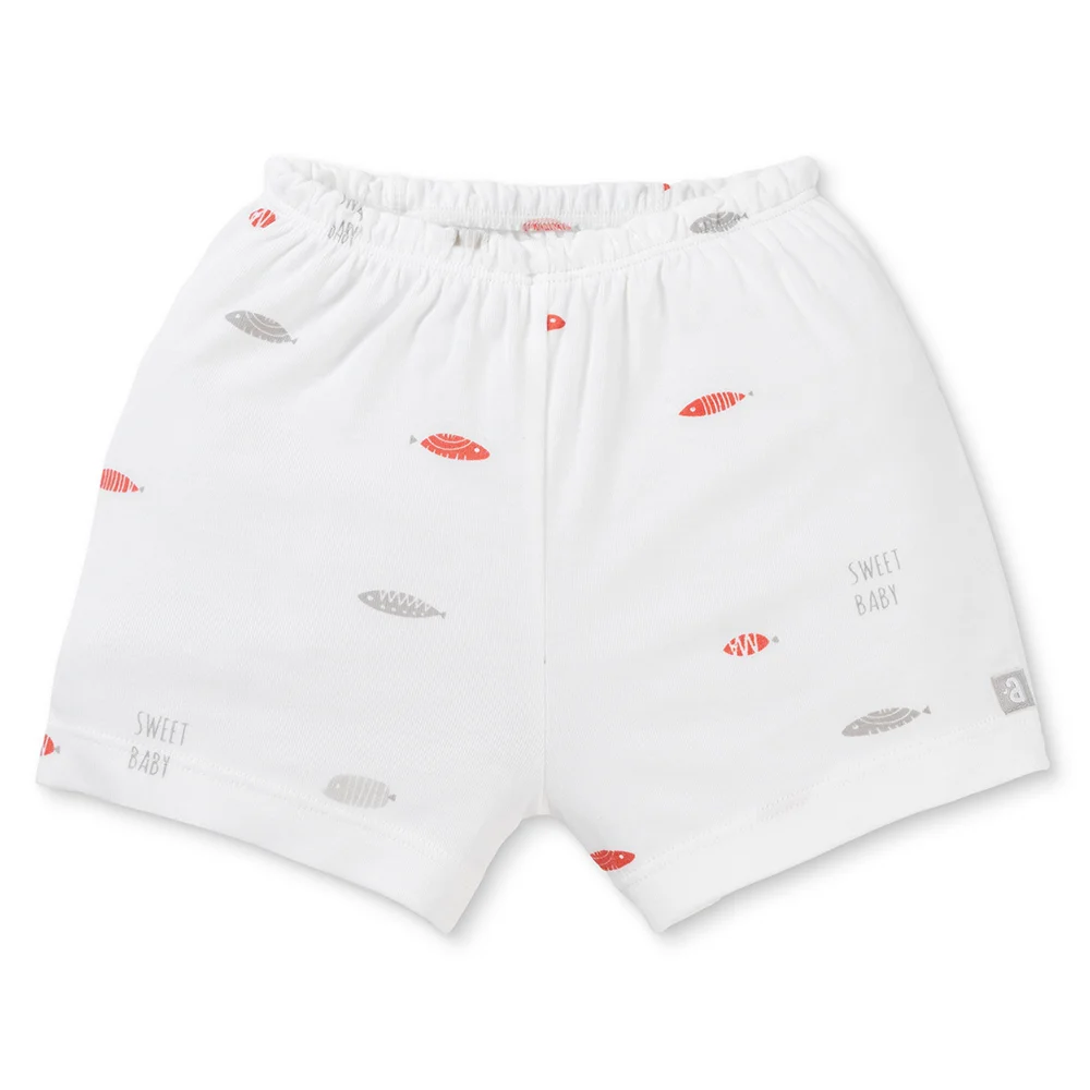 Bộ modal kháng khuẩn ngắn Animo HR VD0525062 (0-6M, Trắng)