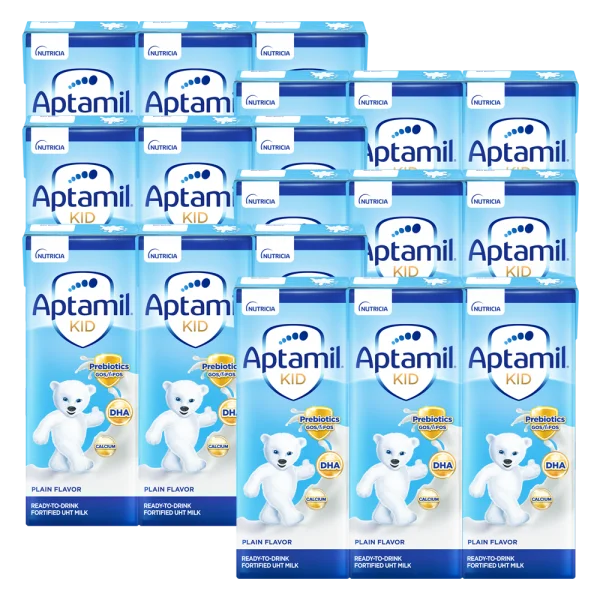 Combo 6 lốc Sữa dinh dưỡng pha sẵn Aptamil Kid 180ml, lốc 3 hộp (Từ 1 tuổi)