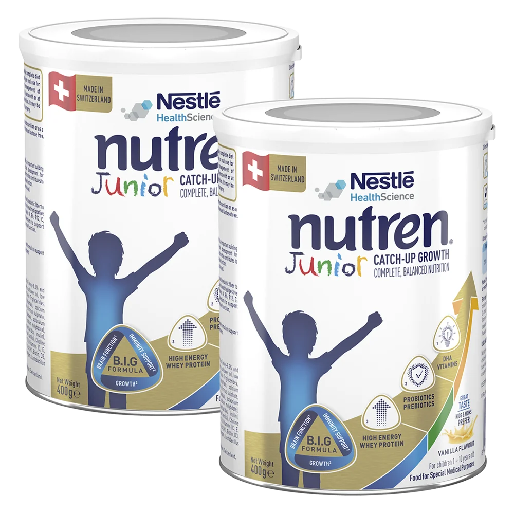Combo 2 Thực phẩm dinh dưỡng Nutren Junior 400g (1-10 tuổi)