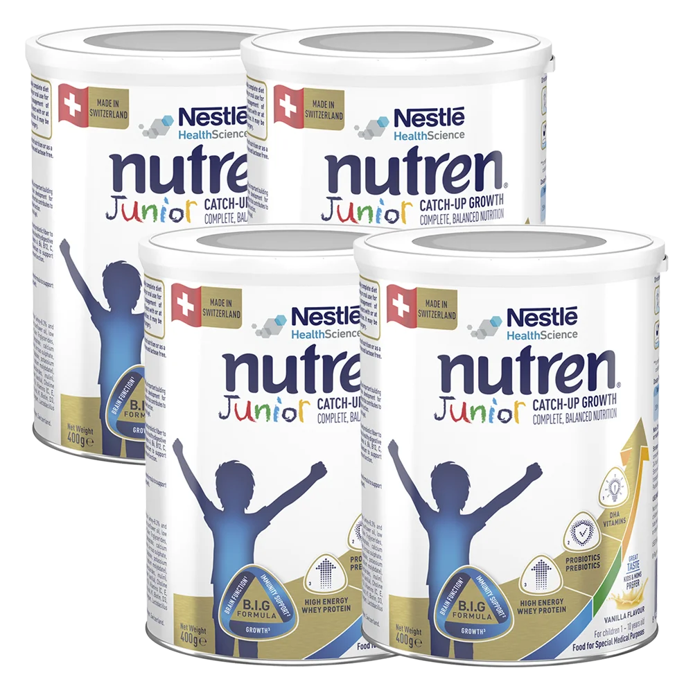 Combo 4 Thực phẩm dinh dưỡng Nutren Junior 400g (1-10 tuổi)