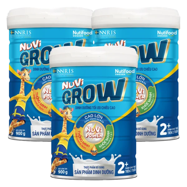Combo 3 Sữa Nuvi Grow 2+ 900g (Trên 2 tuổi)