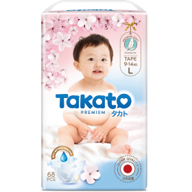 Quà tặng khi mua Combo 3 Tã dán Nhật Bản Takato siêu mềm mại (M, 76 miếng)