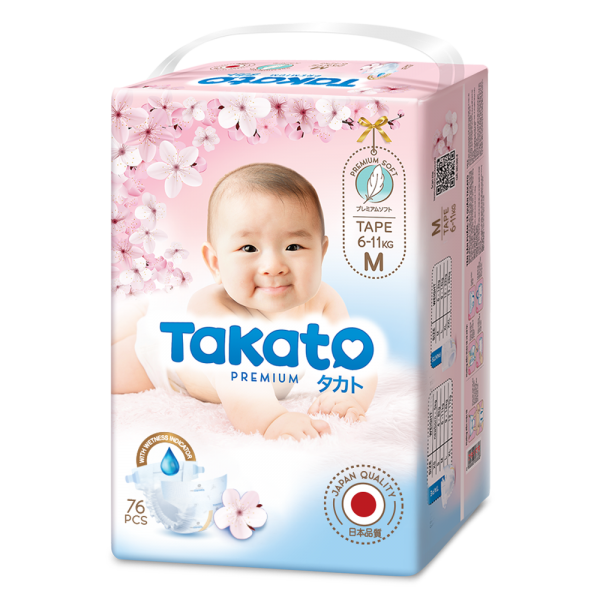 Tã dán Takato siêu mềm mại ( M, 76 miếng)