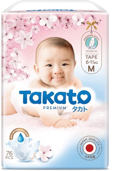 Tã dán Takato siêu mềm mại ( M, 76 miếng)