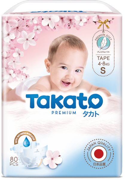 Tã dán Takato siêu mềm mại (S, 80 miếng)