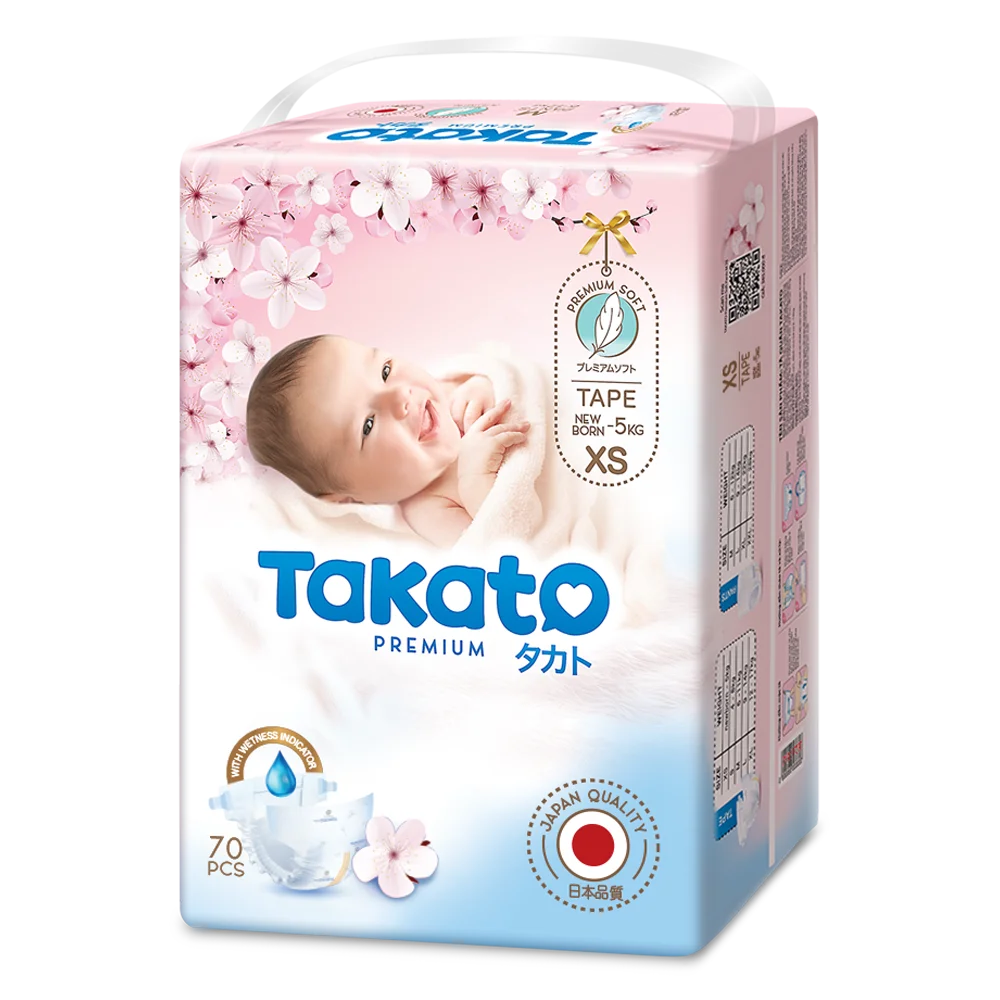 Tã dán Takato siêu mềm mại (NB, 70 miếng)