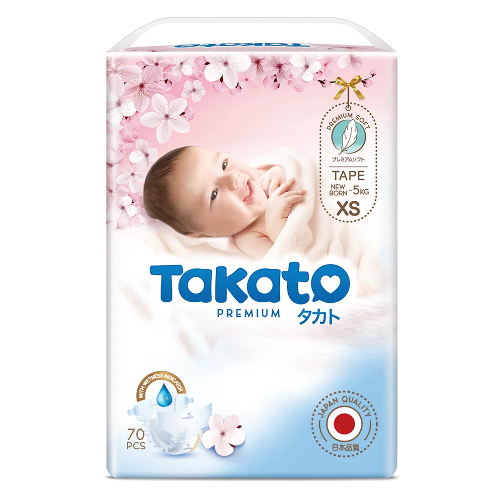 Tã dán Takato siêu mềm mại (NB, 70 miếng)