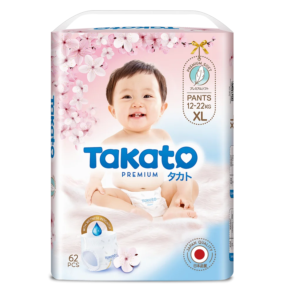 Tã quần Takato siêu mềm mại (XL, 62 miếng)