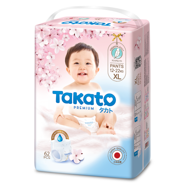 Tã quần Takato siêu mềm mại (XL, 62 miếng)