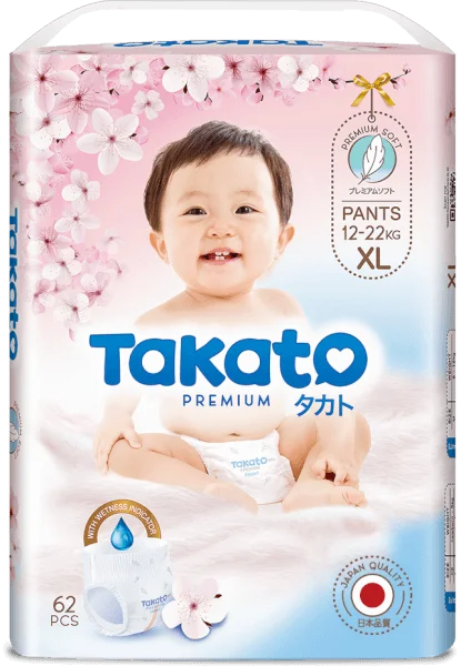 Tã quần Takato siêu mềm mại (XL, 62 miếng)