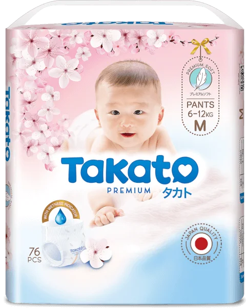 Tã quần Takato siêu mềm mại (M, 76 miếng)