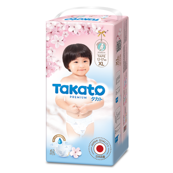 Combo 2 Tã dán Takato siêu mềm mại (XL, 62 miếng)