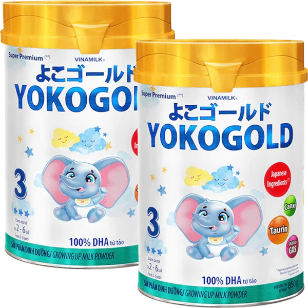 Combo 2 lon Sữa Vinamilk Yoko Gold 3 850g (2-6 tuổi)