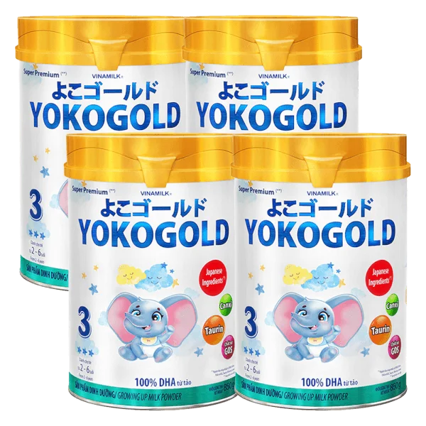 Combo 4 lon Sữa Vinamilk Yoko Gold 3 850g (2-6 tuổi)