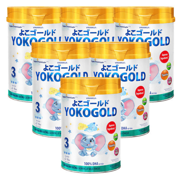 Combo 6 Sữa Vinamilk Yoko Gold 3 850g (2-6 tuổi)