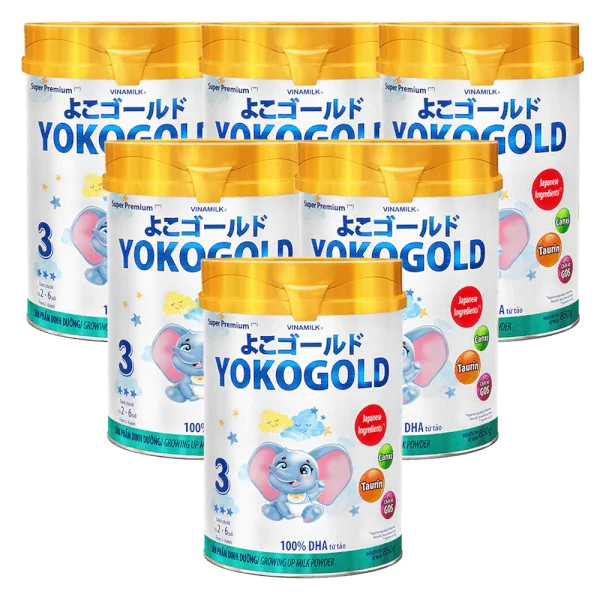 Combo 6 Sữa Vinamilk Yoko Gold 3 850g (2-6 tuổi)
