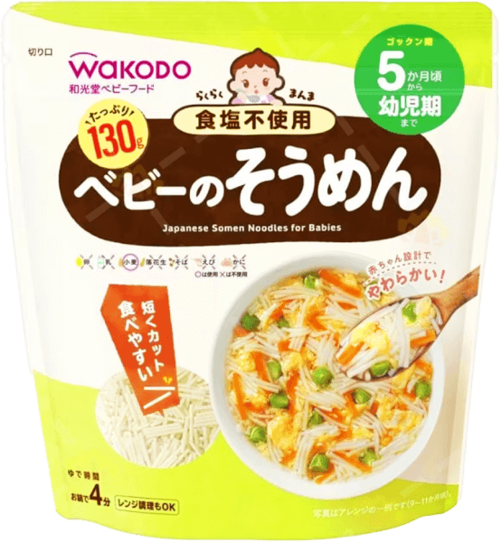 Mì somen không muối Easy Manma Wakodo cho bé từ 5 tháng tuổi
