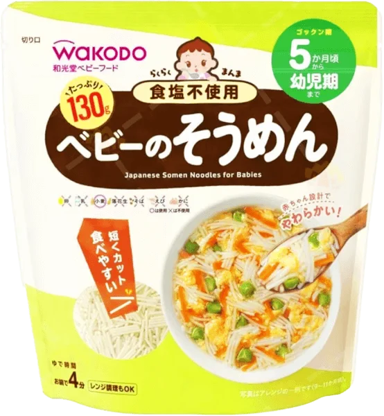 Mì somen không muối Easy Manma Wakodo cho bé từ 5 tháng tuổi
