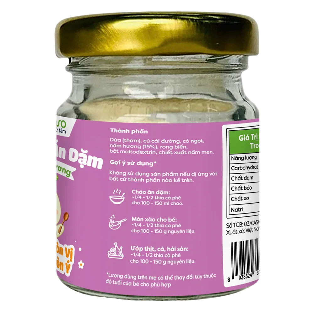 Bột nêm ăn dặm Anpaso vị nấm hương 60g