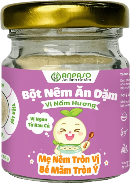 Bột nêm ăn dặm Anpaso vị nấm hương 60g